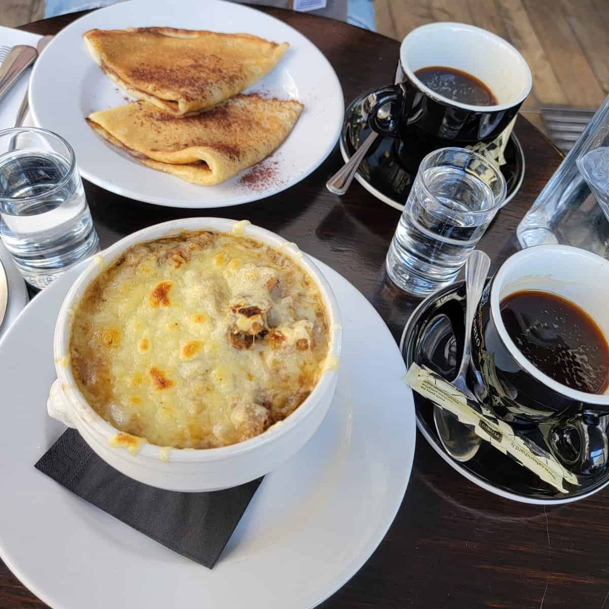 French Onion Soup and Crêpes, French food is a reason Paris is not overrated