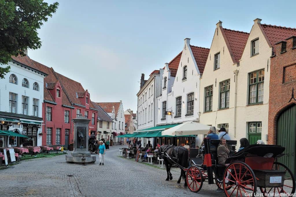 Cobblestone streets near the hotel
