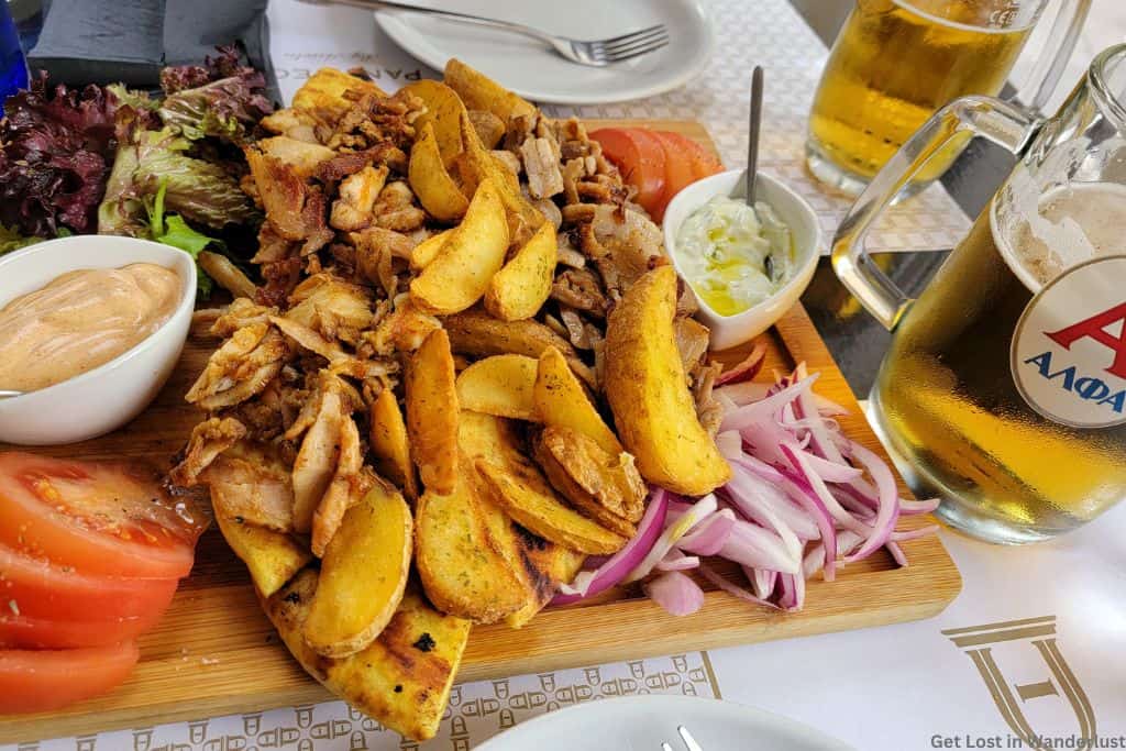 Trying Greek food