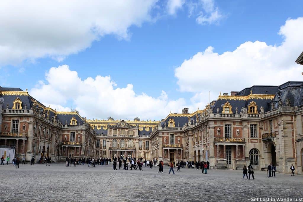 Exterior of the Place of Versailles in winter