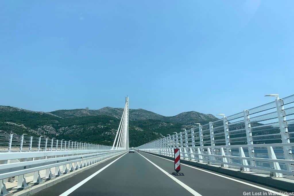 Going over the Pelješac Bridge