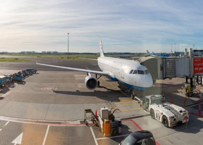 Croatian plane at the airport