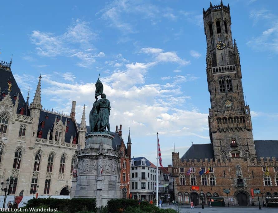 The Belfry Tower in Bruges, one of the must see places on a Paris to Bruges day trip