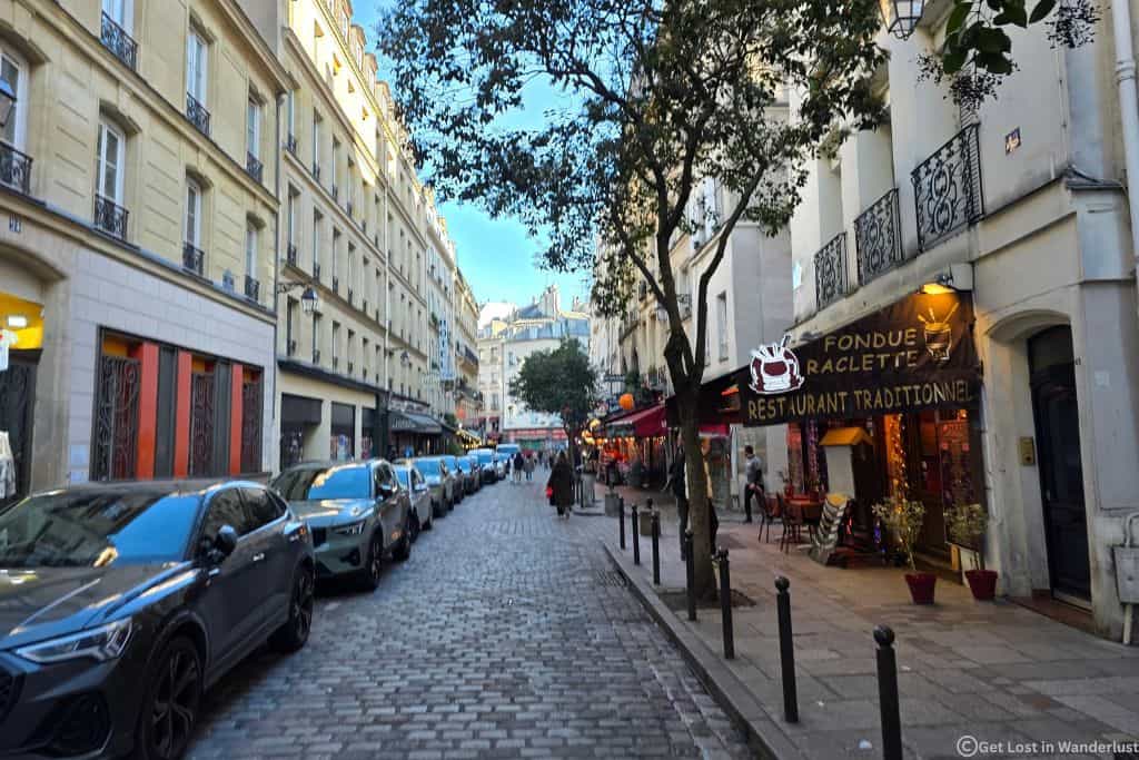 A street in the Latin Quarter, one of the safest areas in Paris.