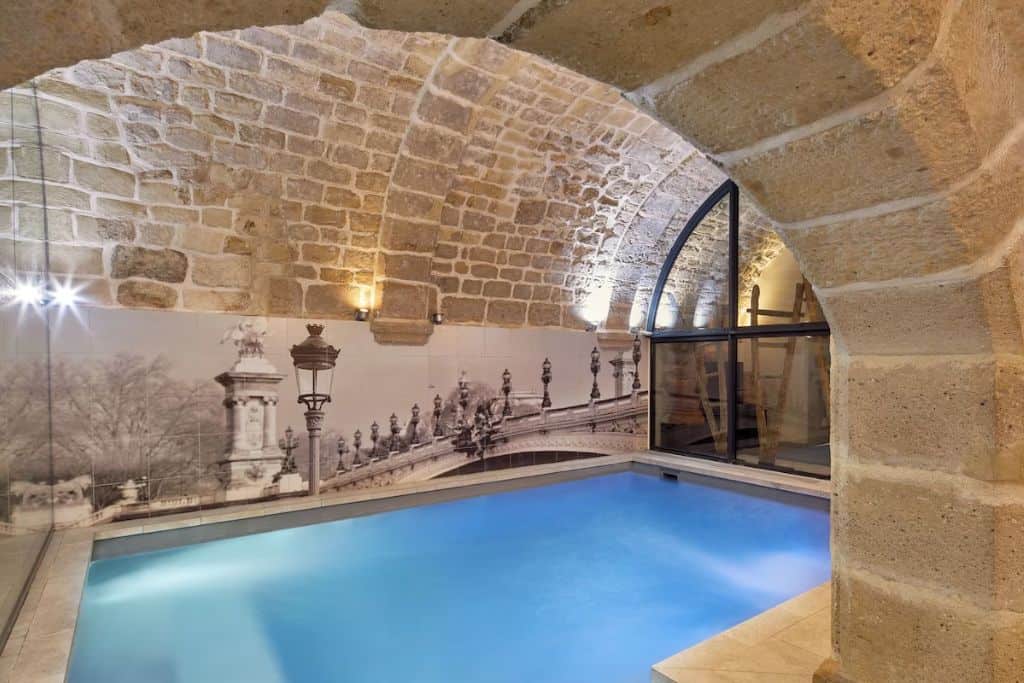 The spa at the Hotel La Lanterne, located in the Latin Quarter neighborhood
