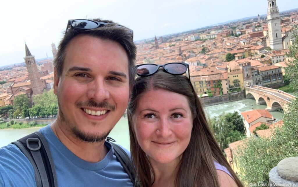 Us in Verona - a romantic Paris alternative destination