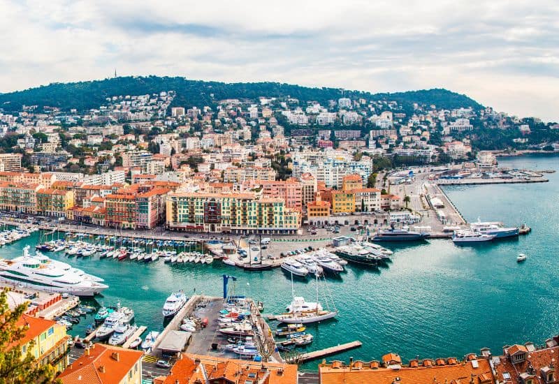 The port of Nice in France