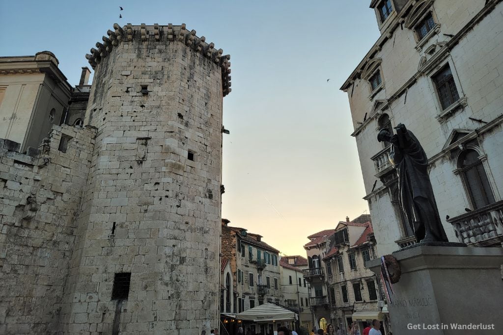 Historic buildings in the old town of Split, Croatia