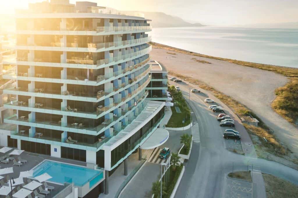 Exterior of a hotel in Znjan along the Znjan Beach