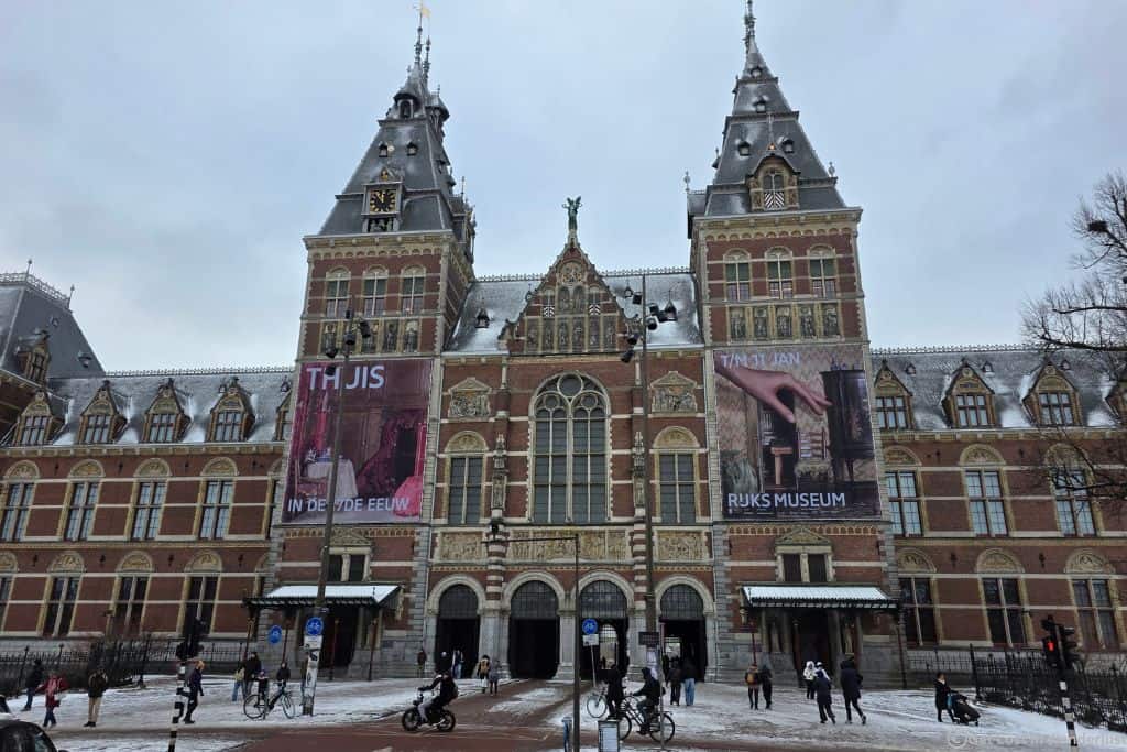 Exterior of the Rijksmuseum, one of Amsterdam's most popular museums.