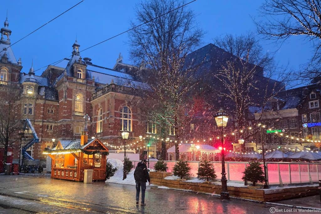 Ice skating in Amsterdam