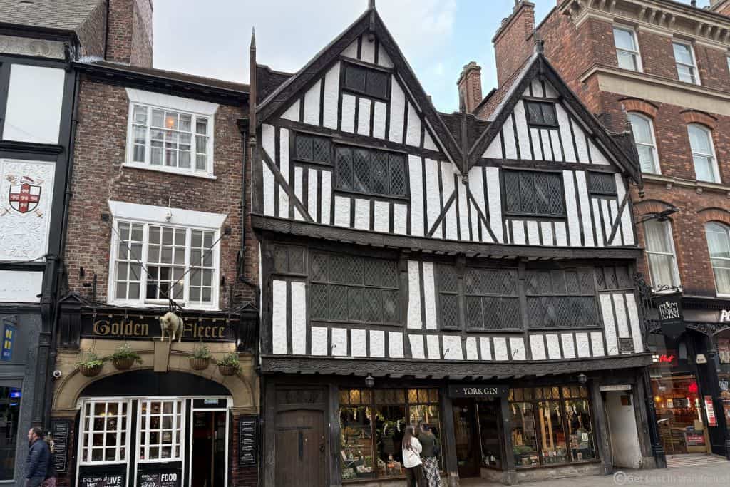 Tudor style home in York, next to the Golden Fleece Inn which is York's oldest inn and considered a haunted pub.