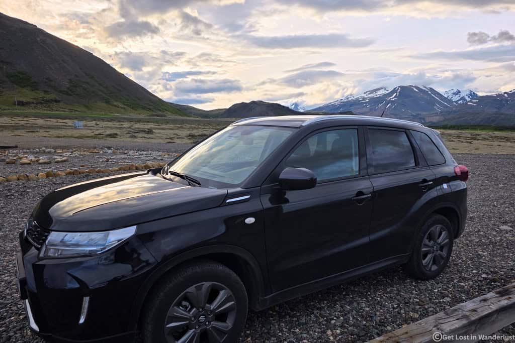 Suzuki Vitara 4WD rental from Lava Car Rental, the best car rental company in Iceland for a Ring Road trip.