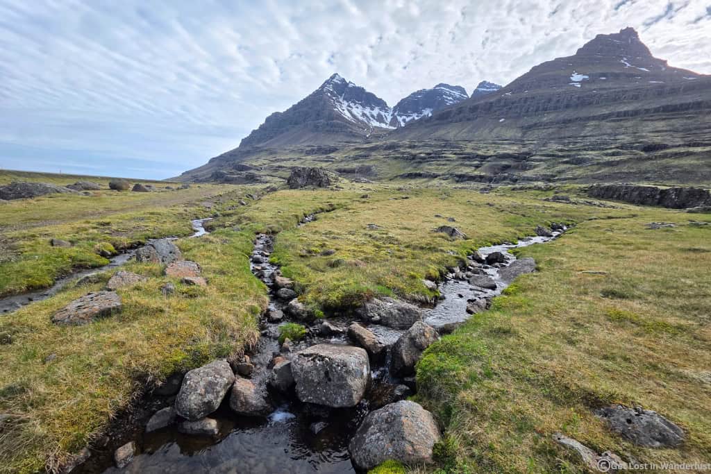 Dramatic mountain scenery along the Eastfjords route in East Iceland, one of the most scenic drives on the Ring Road.