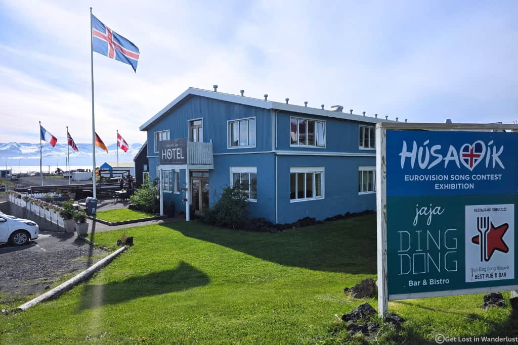 Húsavík Eurovision museum and Jaja Ding Dong bar.