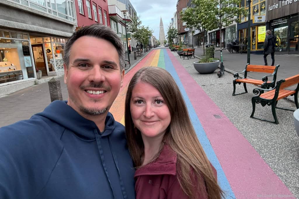 Us in Reykjavik after finishing up driving around the Ring Road in Iceland.
